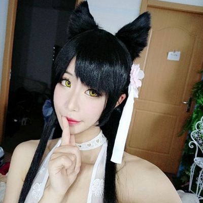 taobao agent Tomorrow's Ark Basu Fox Demon Fox Royal Fox God Double Black Yuchuan Lolita dress cosplay ear