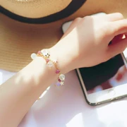 6082 Thanh Đảo Eraser Trang sức Cô gái Trái tim Ngọt ngào và Đáng yêu Hàng ngày Wild Scrub Gradient Glass Bead Bracelet - Vòng đeo tay Clasp