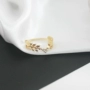5873 Thanh Đảo Trang sức tẩy đơn giản Bông tai kim cương nhỏ Nhẫn thời trang Đá quý tình yêu nhẫn vàng nữ
