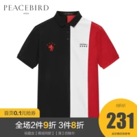 Hòa bình Bird Men Mùa hè Thương hiệu Mới Ngực Sáng tạo Thêu Thời trang Tương phản Áo POLO Thanh niên Áo sơ mi ngắn tay - Polo t shirt golf