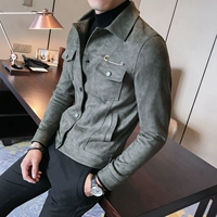 Демисезонная бархатная куртка для отдыха в английском стиле, в корейском стиле
