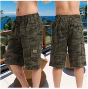 Quần nam nhiều túi mùa hè mặc ngụy trang giản dị quần dài đi biển chắc chắn quần lửng ống rộng quần lửng quần lửng cỡ lớn