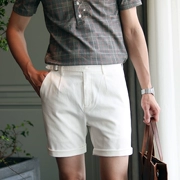 Mùa hè thường quần short trắng Người Anh thoải mái thời trang hoang dã yếm nam của Hàn Quốc thiết kế quần short trẻ