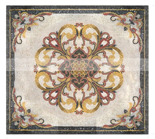 Мозаика из натурального мрамора ручной работы, художественная головоломка, резка напольной плитки для улицы, входа в сад, балкона, украшение