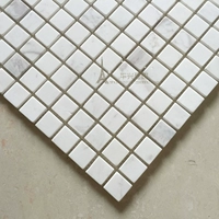 Джазовая белая мозаика натуральная мраморная антикварная телевизионная фоновая настенная плитка плитка плитка по культурной ископаемой ванной комнате