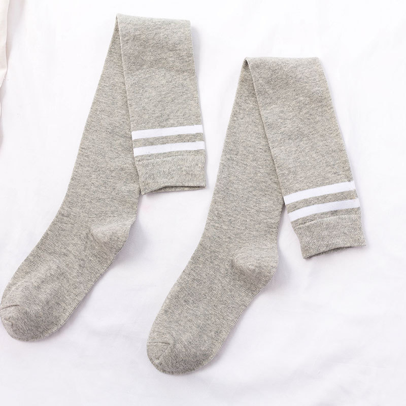Light GreyGirlsWomenStockingsOverKneeThighHighSocks Over the knee Stockings