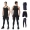 Bộ đồ thể thao màu đen quần bó sát nam tập thể dục tập thể dục chạy bộ quần áo thể thao ba mảnh giản dị - Quần áo tập thể hình