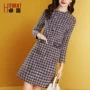 2019 mới Zhuo Tu phụ nữ khí chất retro váy len mùa thu và mùa đông Slim phần dài của tweed A. - A-Line Váy váy chữ a công sở