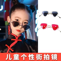 Детские модные металлические солнцезащитные очки в стиле хип-хоп, простой и элегантный дизайн, популярно в интернете