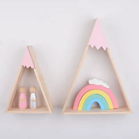 Скандинавский детский деревянный треугольник, домик для детской комнаты, украшение, скандинавский стиль