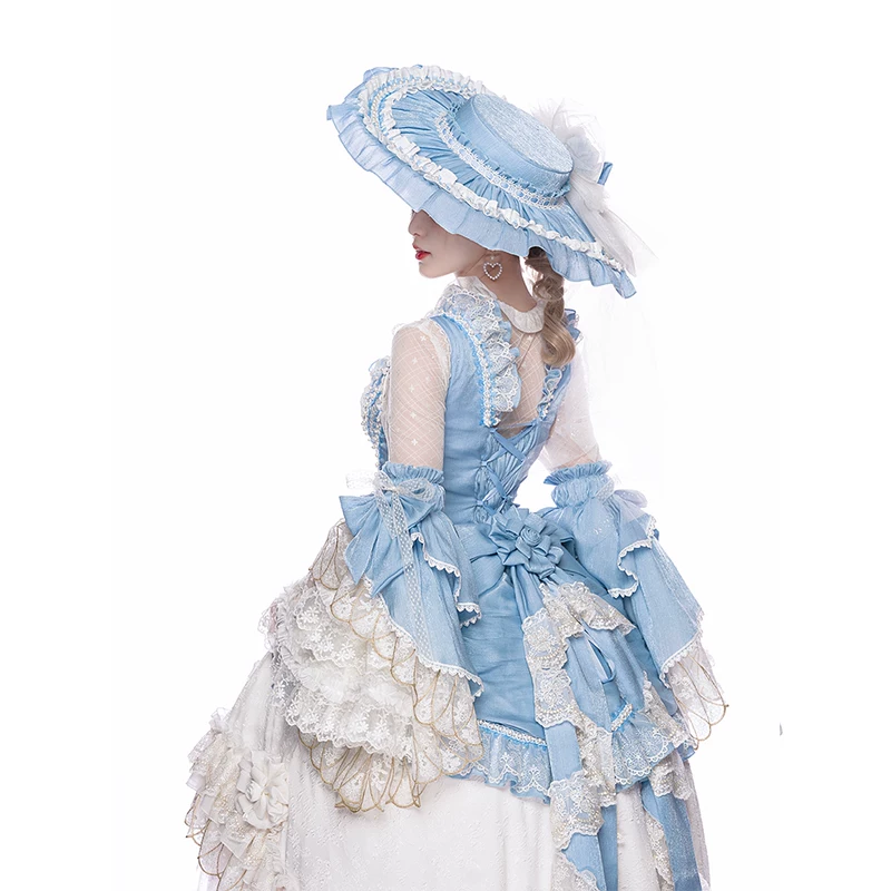 [Юпaн] Ripalbella синий LOLITA платье с юбкой LO Tower Flower Marry CLA платье