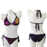 AliExpress ebay Châu Âu và Hoa Kỳ bùng nổ bộ bikini hai màu gợi cảm bikini ren chia tách áo tắm XZ-0419 - Bikinis