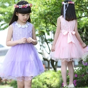 2019 công chúa mới váy trẻ em váy mùa hè trẻ em lớn khăn choàng ren váy trẻ em mặc - Khác