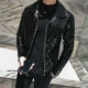 2019 New Bright Leather Leather Lapel Jacket Hàn Quốc Hợp thời trang Slim Slim Đẹp trai Quần áo Áo khoác da - Quần áo lông thú