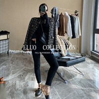 Шерстяная плетеная куртка, модный топ, термобелье, популярно в интернете, в стиле Шанель, осенняя