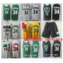 18 Bucks 34 chữ anh trai trắng đen xanh be màu phù hợp với phiên bản thành phố NBA áo trẻ em thêu - Thể thao sau quần đùi thể thao