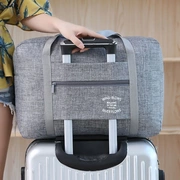 Du học túi lớn kiểm tra vải Oxford tùy chỉnh gấp xe đẩy du lịch túi ánh sáng túi hành lý siêu nhẹ dày - Vali du lịch