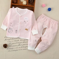 Đồ lót trẻ em mới 2017 chà nhám cotton hai mảnh set đồ sơ sinh cotton bên trong - Quần áo lót áo lót trẻ em