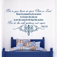 Wonderful Wall Stickers Quotes Bible Verse Psalms 1 Peter 3: