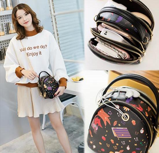 Túi nhỏ mùa hè Shangxin nữ 2020 Túi điện thoại di động đeo vai đơn và đôi của Hàn Quốc nữ messenger tất cả phù hợp với chìa khóa ví tiền xu bằng da mềm - Túi điện thoại