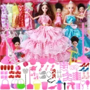 Dress Up Barbie Doll Set Hộp quà lớn Cô gái Công chúa Trẻ em Đồ chơi Castle Castle Wedding Dream Mansion - Búp bê / Phụ kiện