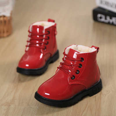 
                        秋冬韩版中筒儿童加棉皮靴公主雪地靴