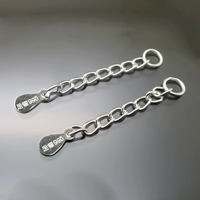 Серебряный браслет, ожерелье, цепочка ручной работы, удлиняющая пряжка для бюстгалтера, аксессуары, DIY, серебро 925 пробы