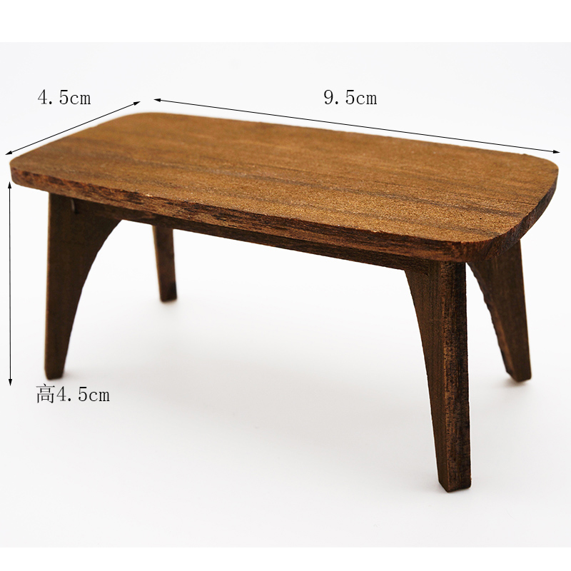 Dark Brown12 branch ob11 bjd use Baby House Mini furniture miniature re-ment  Model Northern Europe sofa tea table