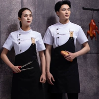 Следовательно, белая одежда Remy + Фартук, дышащие серебряные пуговицы с обеих сторон спины