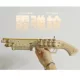 Robotimeruoke bằng gỗ M60 súng ngắn mô hình đầu gỗ lắp ráp mô hình cậu bé đồ chơi thủ công