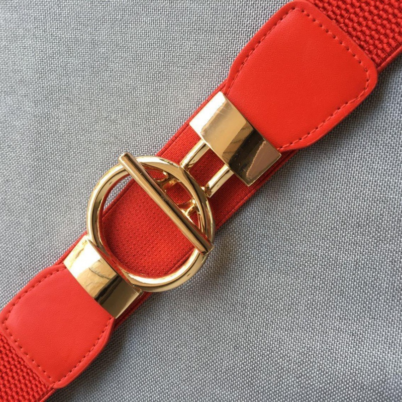 Single Ring Yf018 RedLose money impulse Loose and tight belt Women Tightness elastic force Width Waistband female Dress Fine black belt