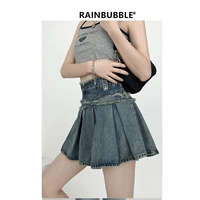 Летняя сексуальная джинсовая юбка, ретро мини-юбка, в американском стиле, А-силуэт