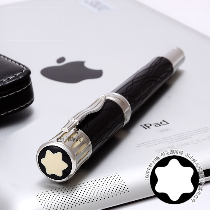 Black Signature Pen With Pencil CaseMONT pen mark tween  Signature pen Pearl pen