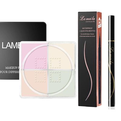 四新款药盒宫格粉四色散粉定妆粉女持久控油防水遮瑕网红蜜粉饼女