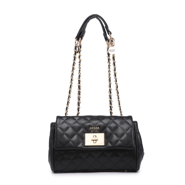 Blacknew pattern Rhombic grid chain Flip bag foreign trade Export Minority popular Solid color Simplicity high-capacity One shoulder Messenger Female bag