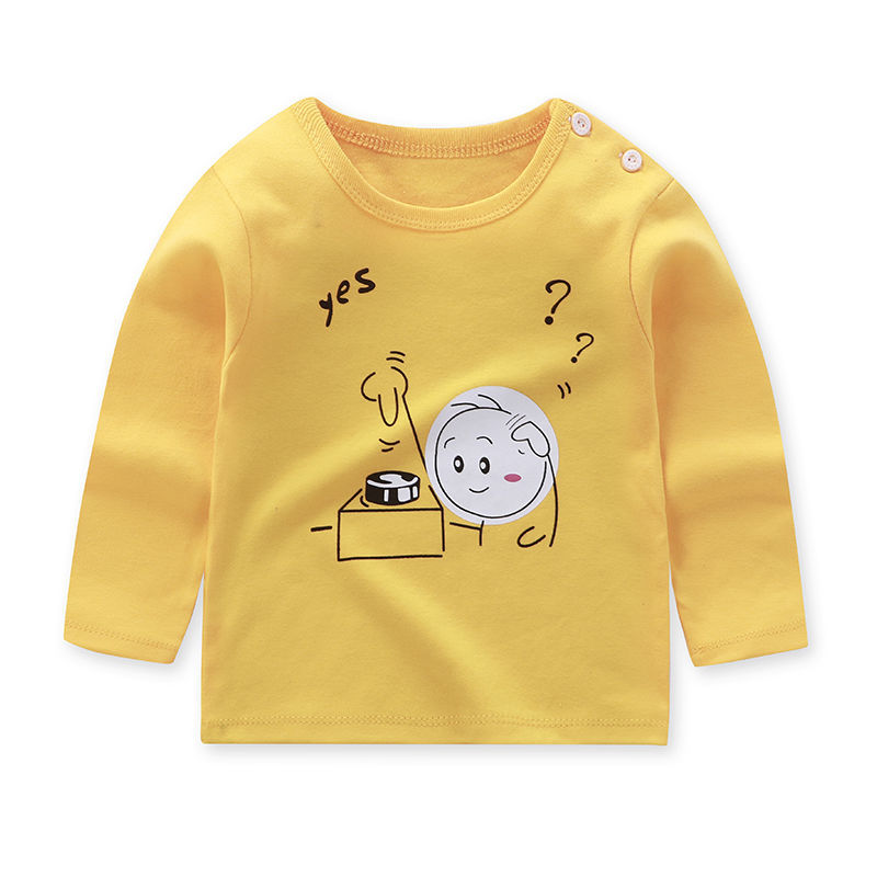 F002 - T-shirt Gululuchildren pure cotton Long sleeve T-shirt Boy girl Undershirt baby T-shirt Long sleeve jacket baby clothes Spring  tide