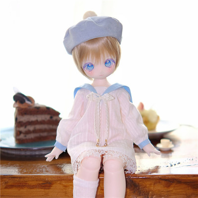 taobao agent Doll, azure navy dress, knitted set, scale 1:4