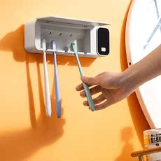 Зубная щетка дезинфицирующее средство 2022牙刷器紫外线消毒盒卫生间置物架壁挂免打孔紫外灯rm-03