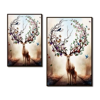 1* Lucky Deer Art Printing Home Decoration Art Painting Fram