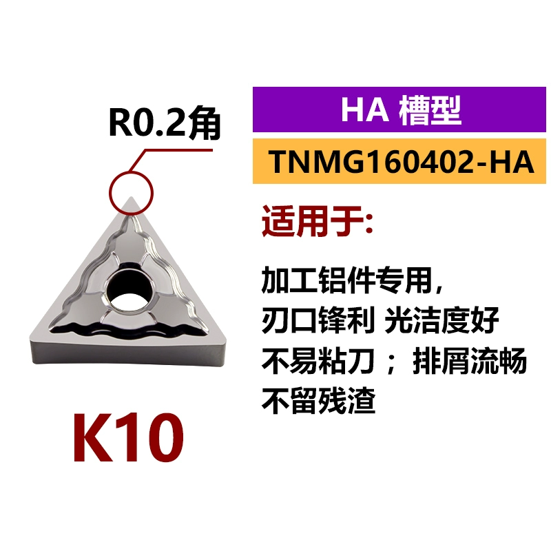 CNC lưỡi dao vòng tròn bên ngoài tam giác hạt dao TNMG1604 thép không gỉ cứng thép đúc khía rãnh hợp kim đầu dao tiện mũi cắt cnc máy mài dao cnc Dao CNC