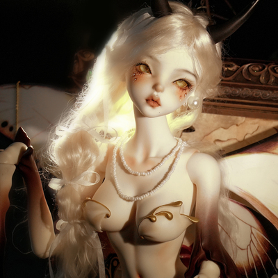 taobao agent [Guancang display] Coral reef X 玖 Ercat butterfly chest fantasy retro white chemical Gothic BJD doll