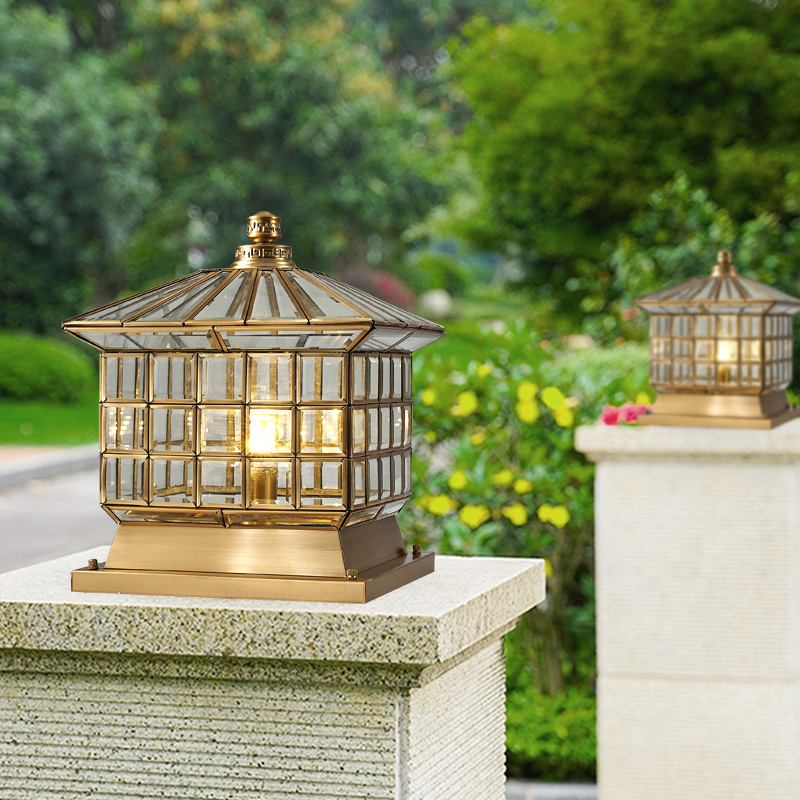 Đèn trụ 2 năng lượng mặt trời ngoài trời chống thấm nước sân đèn hàng rào trụ cổng biệt thự đèn trụ cổng kết nối điện đèn trụ cổng tròn năng lượng mặt trời đèn gắn trụ cổng năng lượng mặt trời