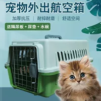 Кошка пустое клетку для питомца собаки и кошка маленькие средние собаки выходят на консигнационную коробку с большой портативной партией