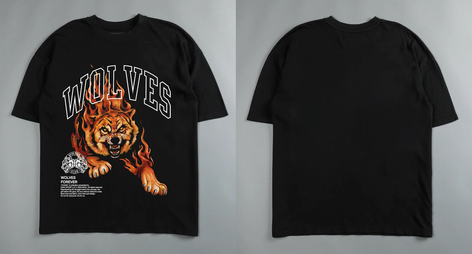 [Darc Wolf Спорт футболки Oversized графика DTG печать техника]