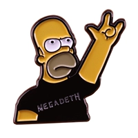 Homerzetson Brooches Megadeth T -Frong Frong Badge Популярный мультипликационный ювелир