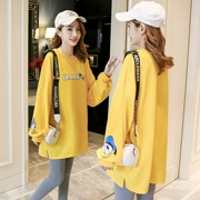 Phụ nữ mang thai mùa thu mẫu thời trang 2018 phiên bản Hàn Quốc mới của mẹ thủy triều mặc đồ thể thao hai mảnh giản dị mùa thu đông
