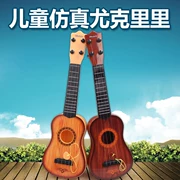 Trẻ em đồ chơi mô phỏng guitar ukulele người mới bắt đầu guitar nhỏ bé âm nhạc của mình có thể chơi nhạc cụ để gửi picks