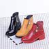Giày nữ mới của Hàn Quốc phiên bản của thời trang đơn giản màu rắn PU mặt giày cao dày với hoang dã thoải mái hai đôi giày bông 873-1 Giày cao gót