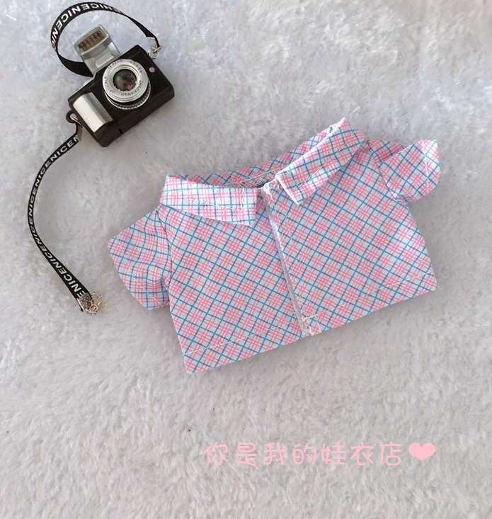 Pink Checkgoods in stock 20cm bjd  Floral Shirt Star Doll doll Design and color shirt
