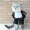 Quần áo mũ trùm đầu mùa hè dễ thương áo len mèo phần mỏng Trung Quốc năm mới mèo đen cảnh sát trưởng quần áo thỏ đẹp trai - Quần áo & phụ kiện thú cưng
